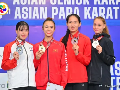 Giải vô địch Karate châu Á 2026: Võ sĩ Nguyễn Thị Diệu Ly giành huy chương vàng trong ngày thi đấu cuối cùng