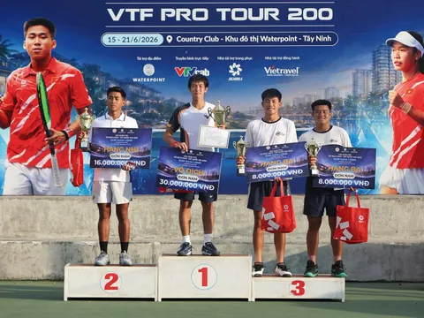 Phạm La Hoàng Anh vô địch Giải Quần vợt nam quốc gia VTF Pro Tour 200