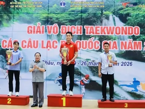 TP.HCM xếp thứ nhất toàn đoàn tại Giải vô địch Taekwondo các câu lạc bộ quốc gia năm 2026
