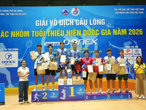 TP.HCM thắng lớn tại Giải vô địch Cầu lông các nhóm tuổi thiếu niên Quốc gia năm 2026