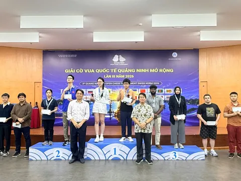 Kỳ thủ Đầu Khương Duy vô địch Giải cờ Vua Kiện tướng - Đại kiện tướng quốc tế 2026