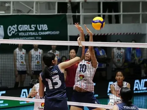 Giải Bóng chuyền nữ U18 châu Á 2026: U18 Việt Nam thua đáng tiếc trước U18 Hàn Quốc