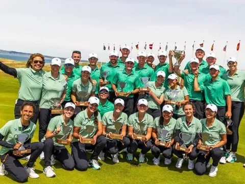 Nguyễn Anh Minh cùng tuyển Quốc tế vô địch Arnold Palmer Cup 2026