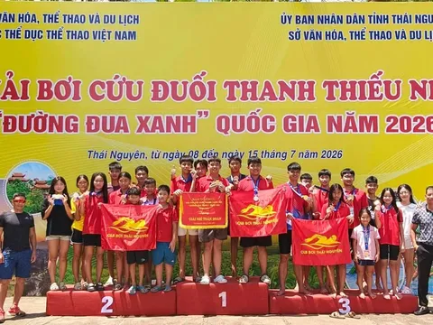 Giải Bơi cứu đuối thanh thiếu nhi “Đường đua xanh" quốc gia năm 2026 