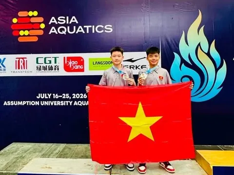 Việt Nam giành huy chương bạc Giải vô địch Thể thao dưới nước các nhóm tuổi châu Á 2026