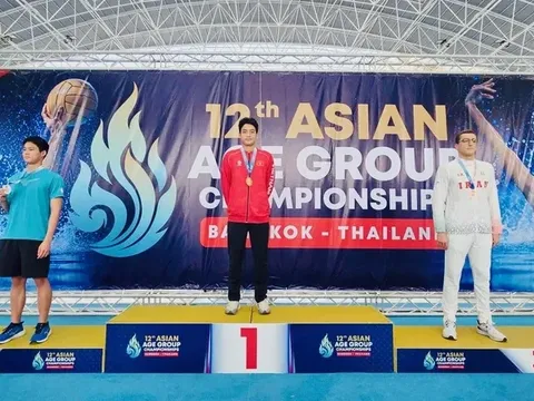 Giải vô địch Thể thao dưới nước các nhóm tuổi châu Á lần thứ 12: Tuyển bơi Việt Nam giành thêm 3 huy chương vàng