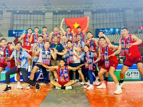 Chức vô địch Chặng 2 SEA V.Cup 2026 giúp Bóng chuyền nam Việt Nam lên hạng 58 thế giới