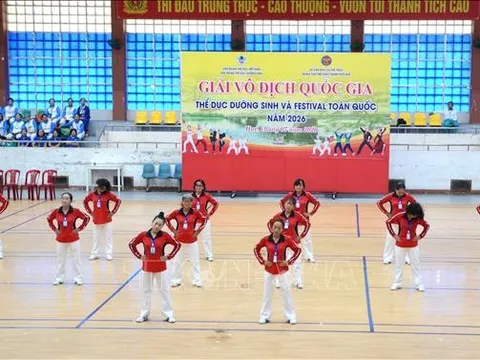 Hơn 700 vận động viên tranh tài Giải vô địch quốc gia Thể dục dưỡng sinh và Festival toàn quốc năm 2026