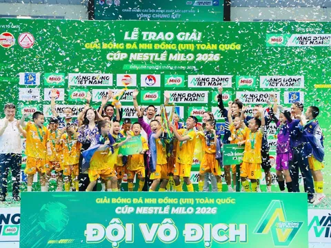 U11 câu lạc bộ Hà Nội vô địch Giải Bóng đá Nhi đồng toàn quốc 2026