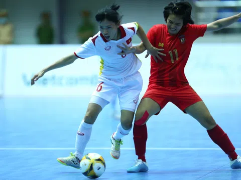 Đánh bại Myanmar, tuyển futsal nữ Việt Nam dẫn đầu Bảng xếp hạng