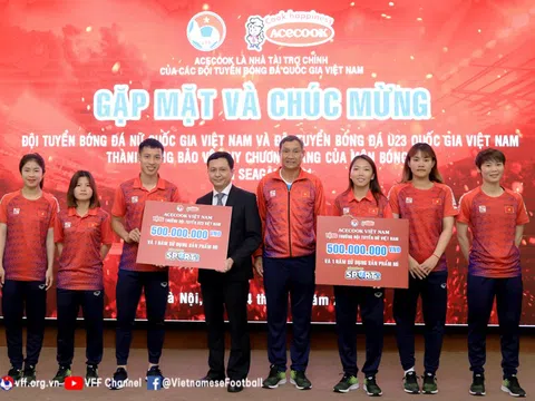 Acecook Việt Nam trao thưởng cho đội tuyển nữ quốc gia và đội tuyển U23 đạt thành tích tại SEA Games 31