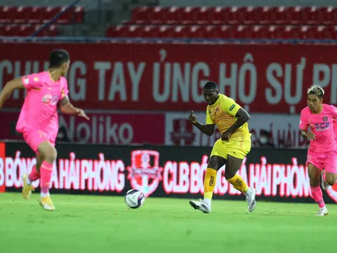 Vòng 5 V.League 2022: Thắng dễ Sài Gòn FC, chủ nhà Hải Phòng vững vàng ở ngôi đầu bảng