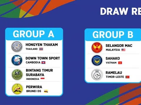 Bốc thăm AFF Futsal Cup 2022: Sahako FC cùng bảng đương kim vô địch giải Futsal Malaysia và Timor Leste