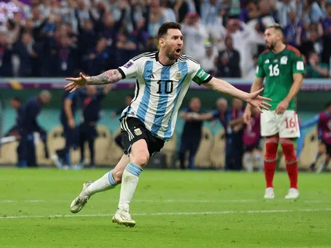 Bảng C > Argentina 2-0 Mexico: Messi toả sáng giúp Argentina có chiến thắng đầu tiên