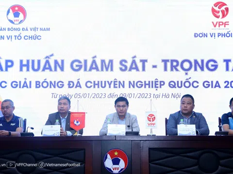 Lực lượng giám sát, trọng tài sẵn sàng làm nhiệm vụ tại các giải Bóng đá chuyên nghiệp quốc gia 2023