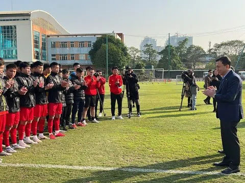 Lãnh đạo VFF gặp mặt, chúc mừng năm mới đội tuyển U20 Việt Nam