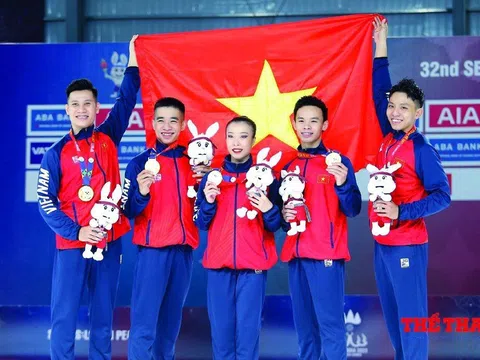 Đội tuyển Aerobic Việt Nam giành trọn 5 huy chương vàng tại SEA Games 32