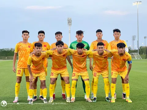 U17 Việt Nam hòa không bàn thắng với U17 Lào trong trận đấu tập đầu tiên tại Qatar