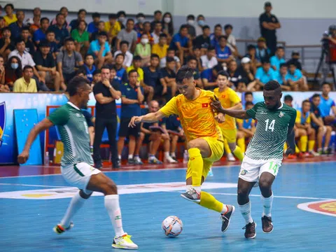 Đội tuyển futsal Việt Nam thắng đậm đội tuyển futsal Quần đảo Solomon trong trận giao hữu lượt đi