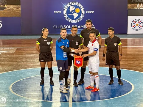 Tuyển futsal Việt Nam thua sát nút chủ nhà Paraguay trong trận giao hữu đầu tiên