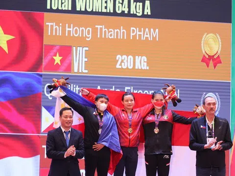 Nhật ký SEA Games 31: Đô cử Phạm Thị Hồng Thanh thiết lập 3 kỷ lục SEA Games mới