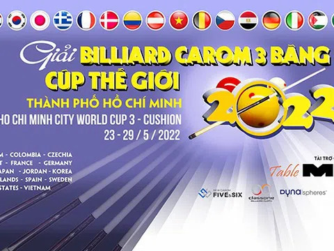 Khởi tranh giải Billiards Carom 3 băng TP.HCM World Cup 2022