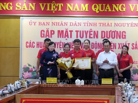 Thái Nguyên tặng thưởng cho các vận động viên đạt thành tích xuất sắc tại SEA Games 31