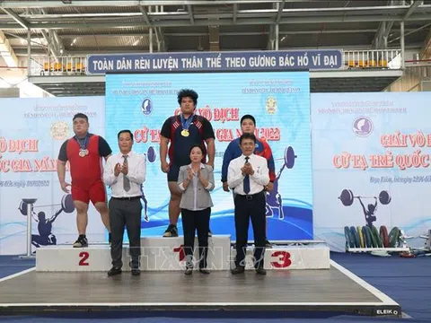 Hà Nội đứng thứ nhất toàn đoàn tại giải vô địch Cử tạ trẻ toàn quốc 2022