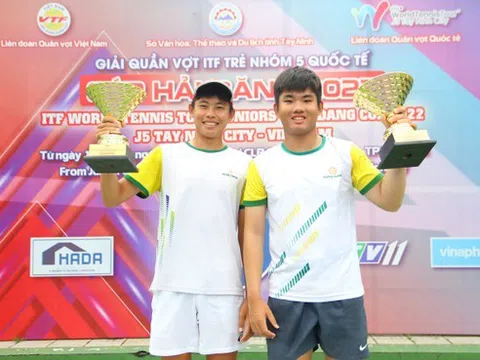 Quang Vinh/Minh Phát vô địch đôi nam giải Quần vợt quốc tế U18 ITF