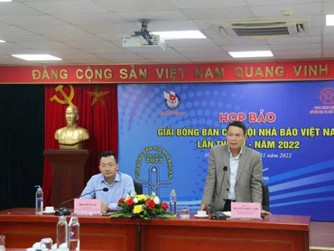 Giải Bóng bàn Cúp Hội Nhà báo Việt Nam năm 2022 khởi tranh ngày 18/11