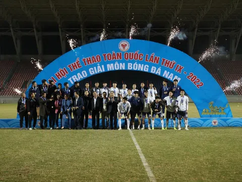 Môn Bóng đá nam Đại hội Thể thao toàn quốc 2022: Đánh bại Hà Nội trên chấm 11m luân lưu, Nghệ An giành huy chương vàng
