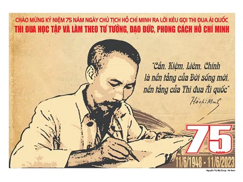 Phát hành bộ tranh cổ động tuyên truyền kỷ niệm 75 năm Ngày Chủ tịch Hồ Chí Minh ra Lời kêu gọi "Thi đua ái quốc"