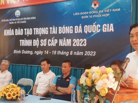 Khai giảng khóa đào tạo trọng tài Bóng đá Quốc gia trình độ sơ cấp năm 2023