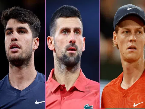 Bảng xếp hạng ATP mới nhất: Alcaraz áp sát Sinner, Djokovic rời tốp 5