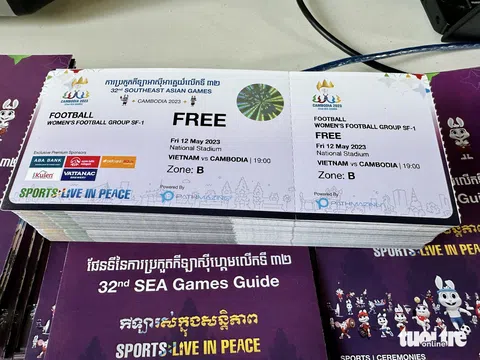 Vé xem trận bán kết Bóng đá nữ SEA Games 32 được rao bán với giá 10 USD