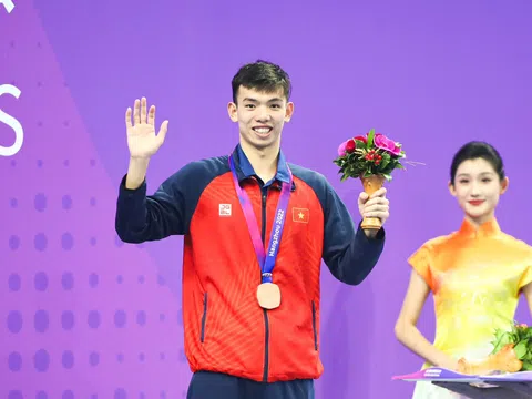 Môn Bơi ASIAD 19: Huy Hoàng đoạt huy chương đồng 800m và giành suất dự Olympic 2024