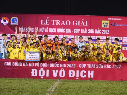 Tăng các mức thưởng giải Bóng đá nữ vô địch quốc gia - Cúp Thái Sơn Bắc 2023