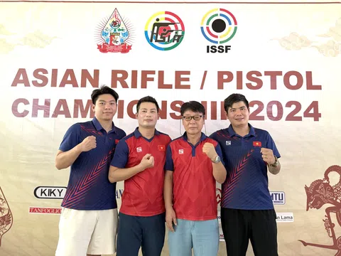 Việt Nam giành huy chương bạc đồng đội nam tại giải Bắn súng vô địch châu Á 2024