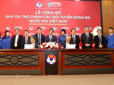 Acecook Việt Nam là đối tác hàng đầu của các đội tuyển quốc gia Việt Nam