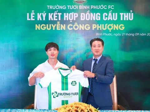 Công Phượng gia nhập Trường Tươi Bình Phước FC