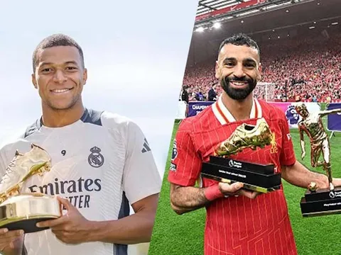 Mbappe giành Chiếc giày Vàng châu Âu và Pichichi, Salah giật thêm cú đúp giải thưởng Premier League