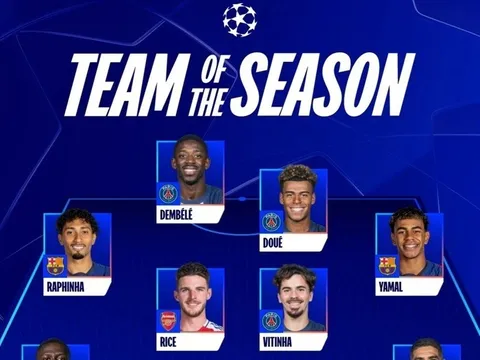 PSG thống trị đội hình tiêu biểu Champions League, Desire Doue vượt mặt Yamal