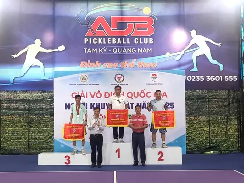 Giải vô địch quốc gia các môn Cầu lông, Bóng bàn, Cử tạ, Pickleball người khuyết tật năm 2025: TP.HCM giành giải nhất toàn đoàn môn Pickleball