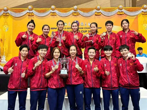 Thắng ngược Thái Lan, đội tuyển Việt Nam vô địch nội dung đồng đội nữ 4 người