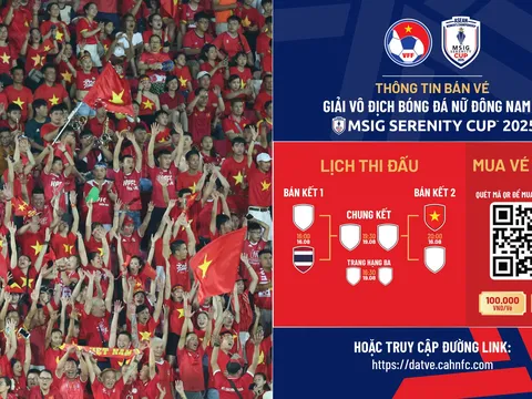 Thông báo bán vé: Các trận đấu Bán kết Giải Bóng đá nữ vô địch Đông Nam Á 2025 trên sân vận động Lạch Tray (Hải Phòng)