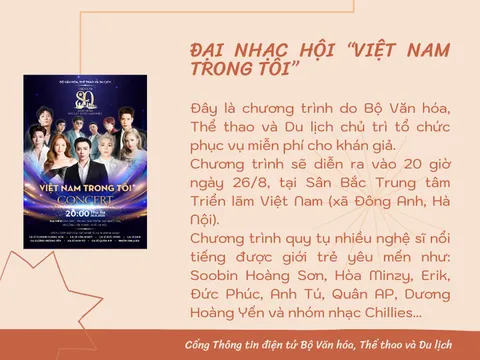 Những chương trình nghệ thuật đặc biệt chào mừng 80 năm Quốc khánh 2/9