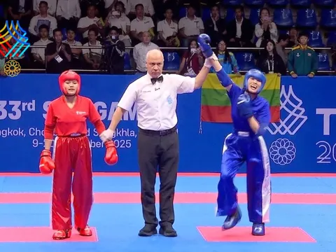 Môn Kickboxing SEA Games 33: Hoàng Thị Thùy Giang mang về tấm huy chương vàng thứ 42 cho Đoàn Thể thao Việt Nam