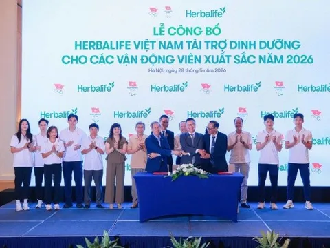 Herbalife Việt Nam tiếp tục tài trợ sản phẩm dinh dưỡng cho các vận động viên xuất sắc Việt Nam năm 2026