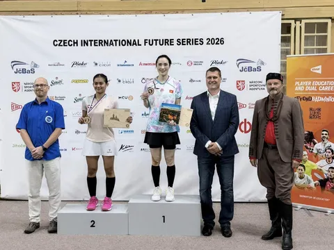Vũ Thị Trang vô địch Giải Cầu lông Czech International Future Series 2026