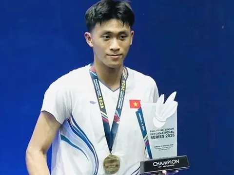 Nguyễn Tất Duy Lợi giành huy chương vàng Giải Cầu lông trẻ quốc tế Philippines 2026